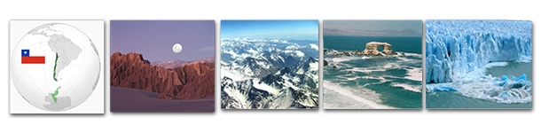 Entre la Cordillera de los Andes por el este, el Oc&eacute;ano Pac&iacute;fico en el oeste, el Desierto de Atacama por el norte y los grandes glaciares en el sur, se encuentra Chile.