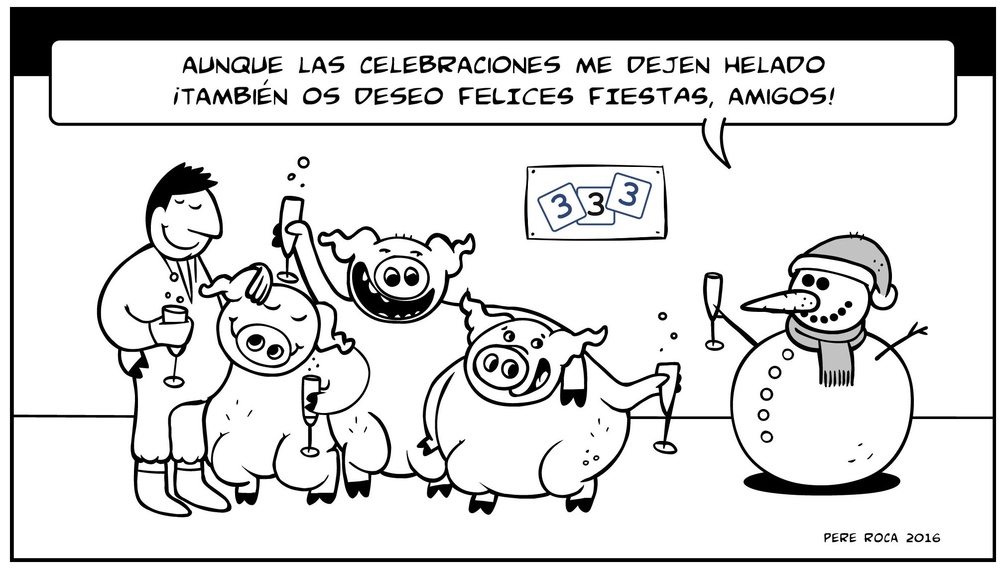 &iexcl;El equipo de 333 os desea felices Fiestas!
