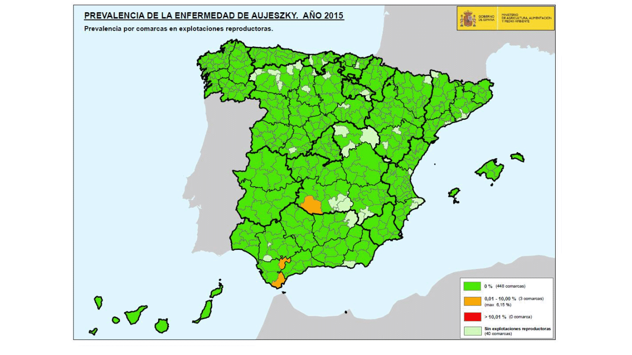 Prevalencia de la Enfermedad de Aujeszky en Espa&ntilde;a en 2015
