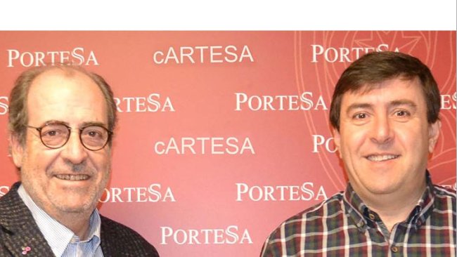 Alfonso Arenillas (Topigs) y Juan Saz (Cartesa)