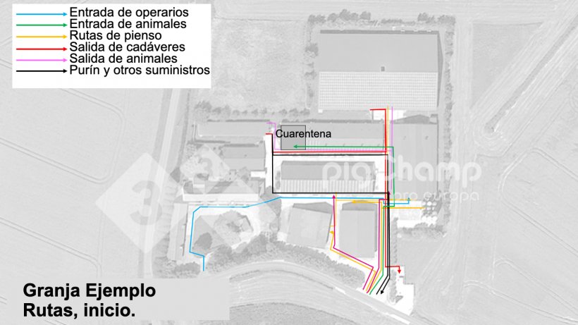 Imagen 1. Rutas de movimiento, de partida
