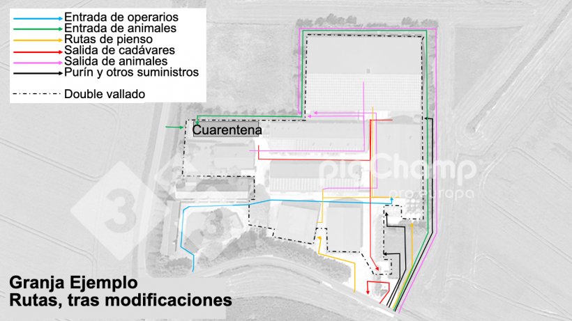 Imagen 3. Rutas de movimiento, despu&eacute;s de redise&ntilde;o de rutas.
