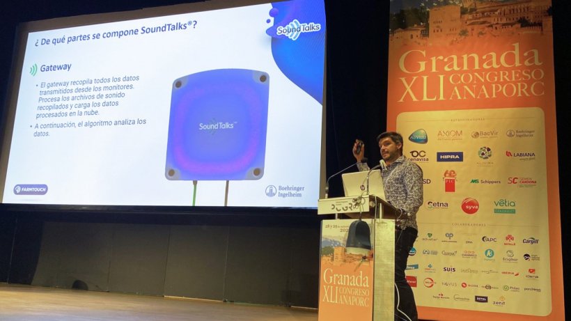 Ponencia bajo el título “Soundtalks, de la prevención a la predicción” a cargo de Francisco Gonzalvo, asesor técnico veterinario del equipo de porcino de Boehringer Ingelheim.