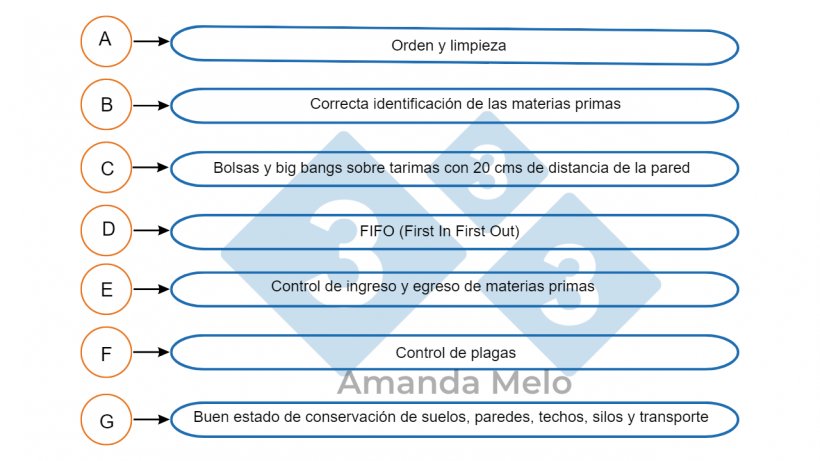 Figura 6:&nbsp;Puntos cr&iacute;ticos del almacenamiento de materias primas.&nbsp;
