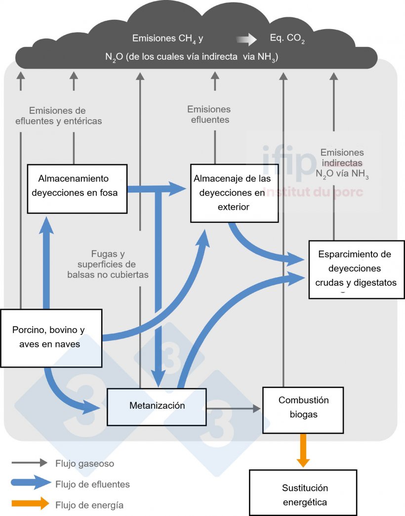 Esquema del per&iacute;metro de c&aacute;lculo de la calculadora (en gris). Fuente: IFIP.
