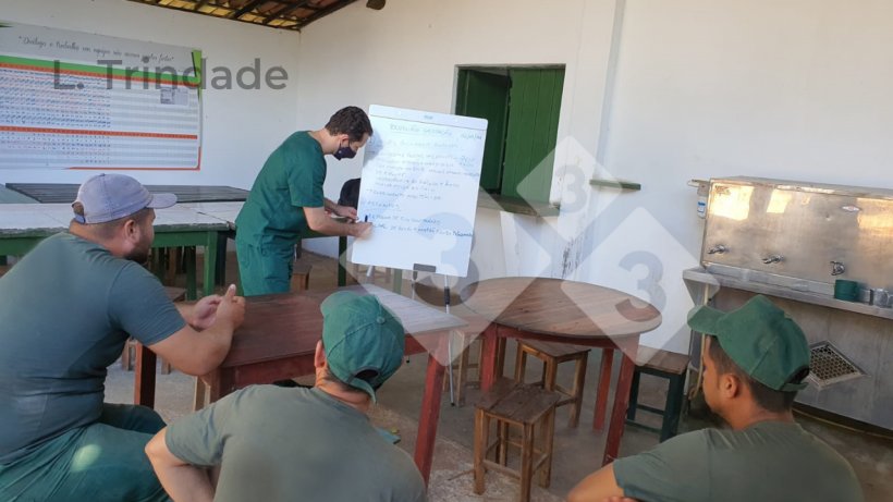 Foto&nbsp;1.&nbsp;Cuando la formaci&oacute;n incluye aspectos t&eacute;cnicos y de comportamiento y forman parte de un cronograma de actividades en la granja, los j&oacute;venes se sienten m&aacute;s valorizados y con mayor oportunidad de crecimiento.
