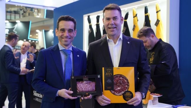 El gerente de Ibérico en Grupo Vall Companys, Ramón de la Torre, y el gerente de productos curados y cocidos del Grupo Vall Companys, Franc Casals.