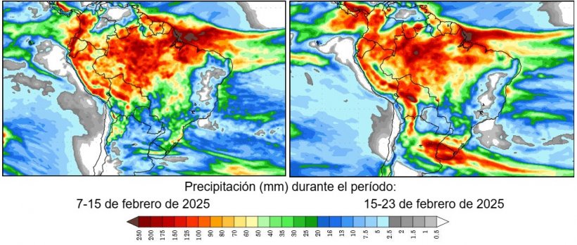 Figura 2: Previsión del clima en el hemisferio sur (fuente: GrADS/COLA.