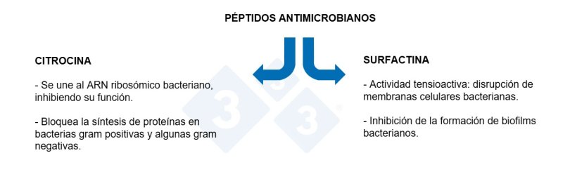 Gráfico 3: Propiedades de los péptidos antimicrobianos.