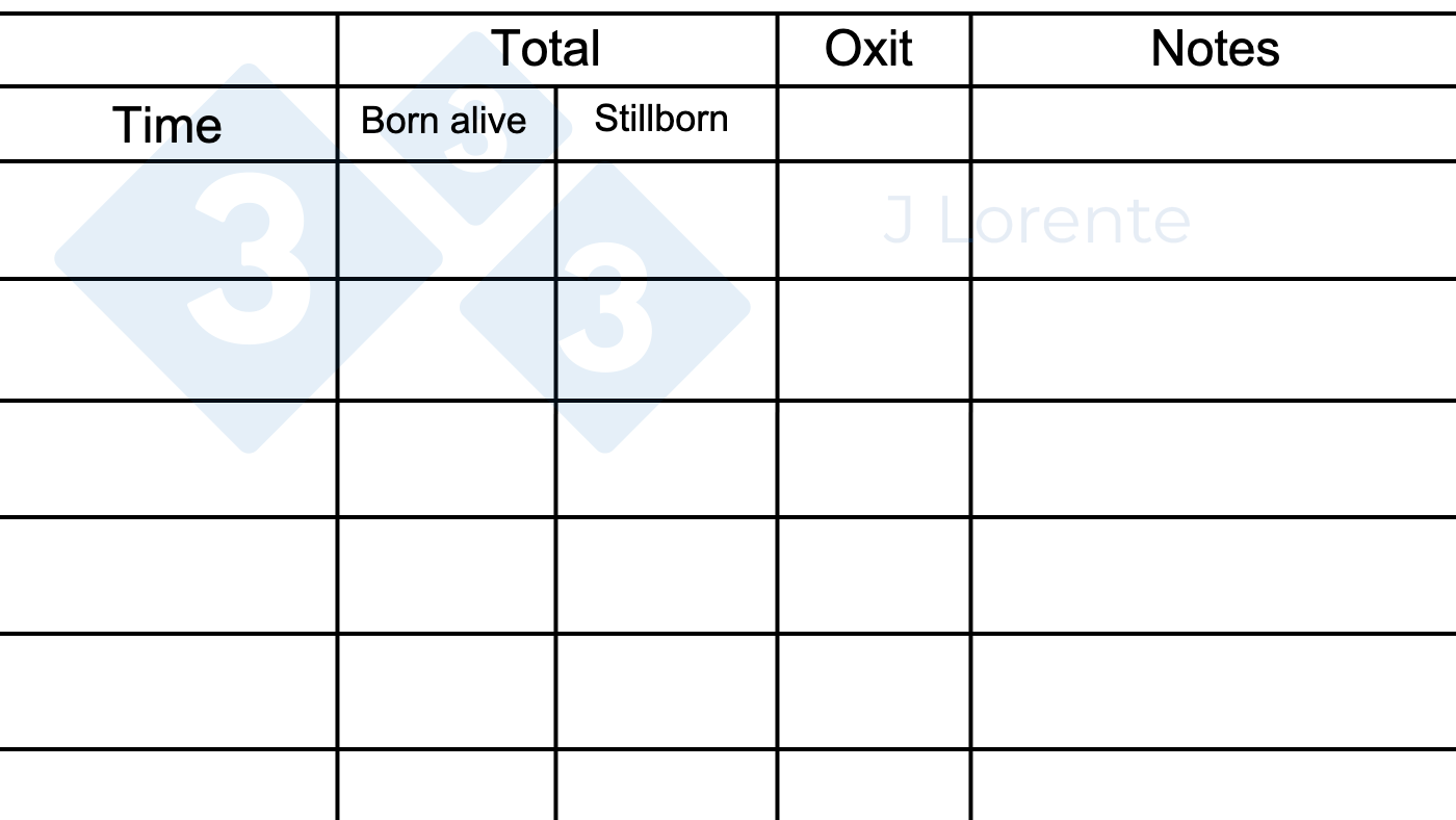 <p>Figure&nbsp;3. Farrowing sheet.</p>
