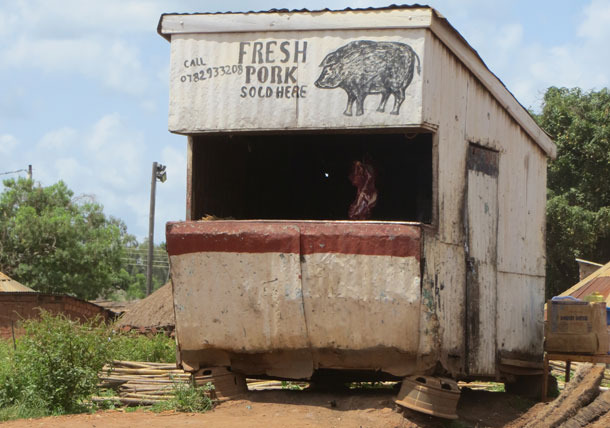 Boucherie à Gulu, Ouganda