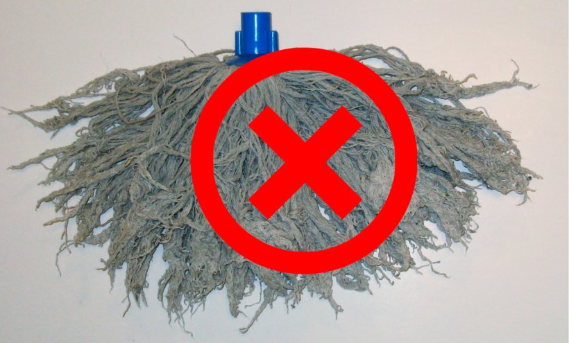 Image 2. Balai-serpillère avec des parties en plastique.