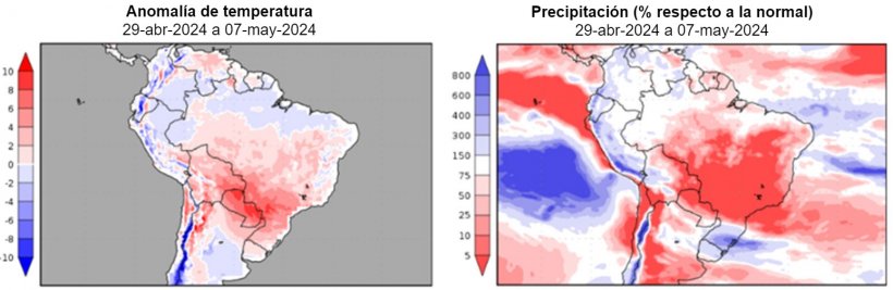 Previsión del clima en el hemisferio sur (fuente: www.smn.gob.ar)