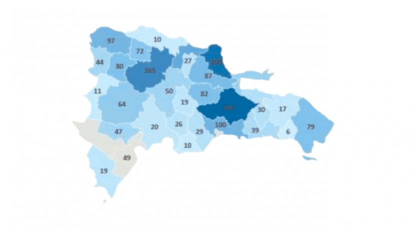 Gr&aacute;fico 1. Mapa de los brotes de PPA por provincia, julio 2021 a septiembre de 2024.
