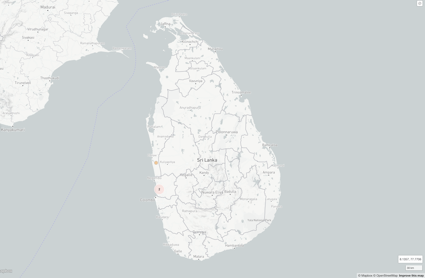 ASF outbreaks in Sri Lanka