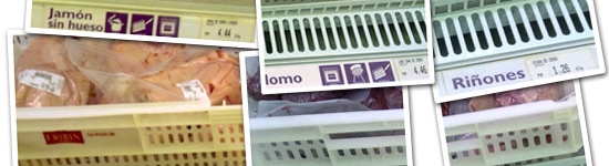 Precios lengua, coraz&oacute;n, h&iacute;gado, ri&ntilde;ones, manos, costilla, lomo, jam&oacute;n