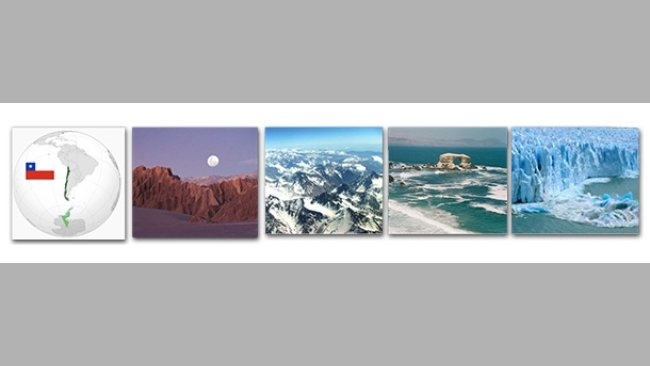 Entre la Cordillera de los Andes por el este, el Océano Pacífico en el oeste, el Desierto de Atacama por el norte y los grandes glaciares en el sur, se encuentra Chile.