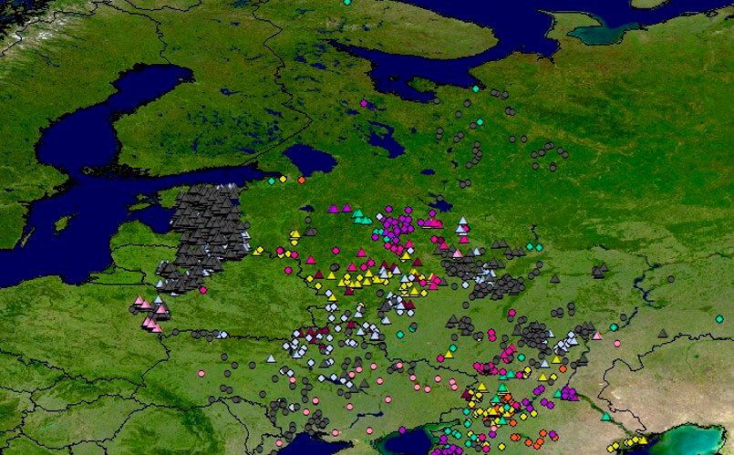 Figure 1. ASF spread&nbsp;in Northern Europe&nbsp;(2014-2017).

