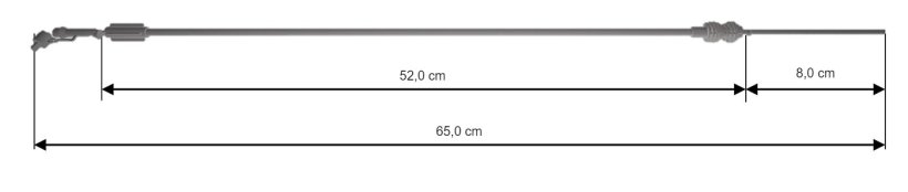 Figure 3. Dimensions of the new AI device designed for deep intracervical insemination in nulliparous females.