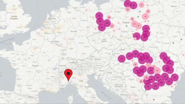 Gemeldete ASP-Ausbrüche in Europa seit Januar 2021