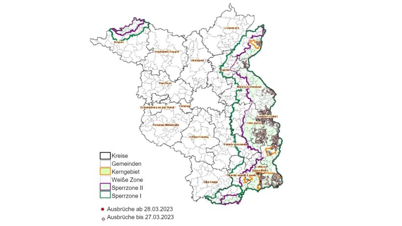 Gesamtlage im Land Brandenburg (Stand: 5. April 2023)