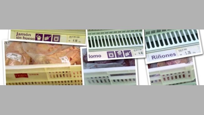 Precios lengua, corazón, hígado, riñones, manos, costilla, lomo, jamón