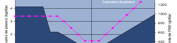 Ingesta de fibra (FND) alrededor del parto