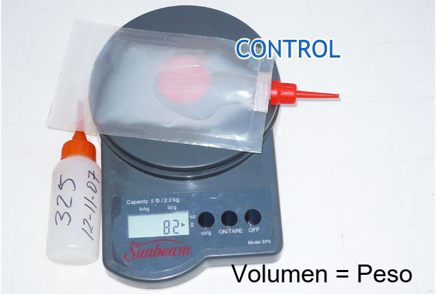 Foto 3. Peso&nbsp;de la dosis corregida
