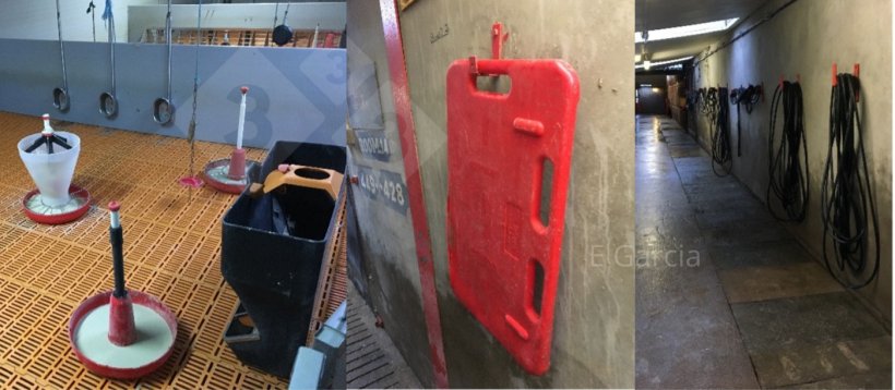 Figura 2. Tener la sala lista antes de que lleguen los lechones y mantener todo el material ordenado y limpio marca una gran diferencia en cuanto a higiene, eficiencia y comodidad para los lechones.
