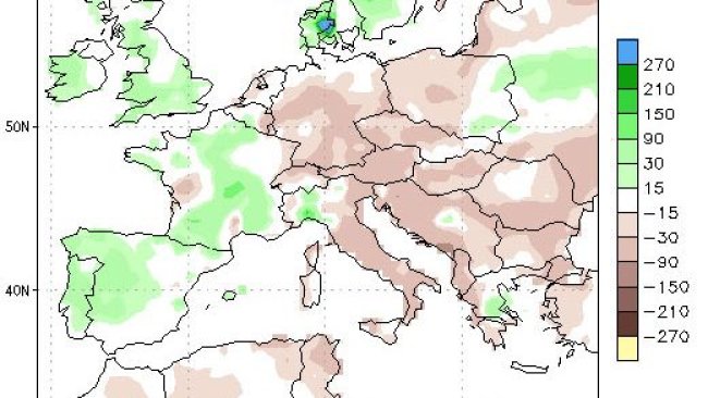Mapa 1. Anomalías en las precipitaciones, 5 sep-4 oct. Fuente: Climate Prediction Center – NOOA. CPC Unified (gauge-based & 0,5x0,5 deg resolution). Precipitation Analysis Climatology (1991-2020)