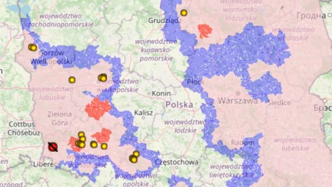 African swine fever outbreaks in Poland in 2023. Source: Chief Veterinary Inspectorate.