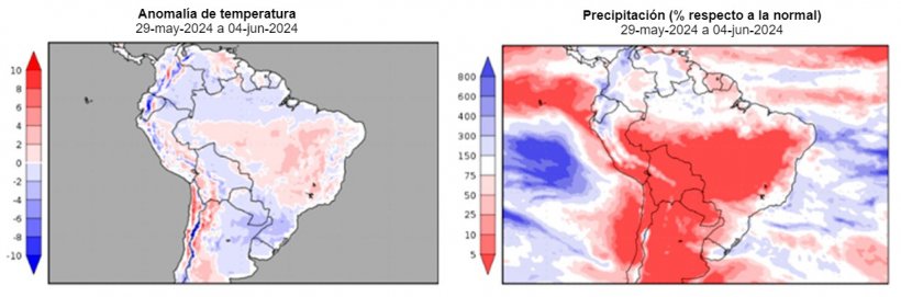 Previsión del clima en el hemisferio sur (fuente: www.smn.gob.ar)