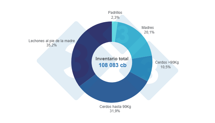 Gráfico 1: Distribución del inventario de porcinos en Uruguay por categoría - junio de 2024  

Elaborado por el Departamento de Economía y Sostenibilidad de 333 Latinoamérica con datos del Anuario OPYPA 2024