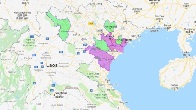 Provincias afectadas por la PPA (nuevas provincias en verde).