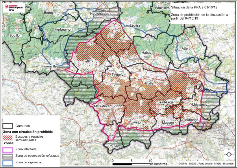 Mapa de las zonas con prohibici&oacute;n de la circulaci&oacute;n a partir del 4 de octubre de 2019.
