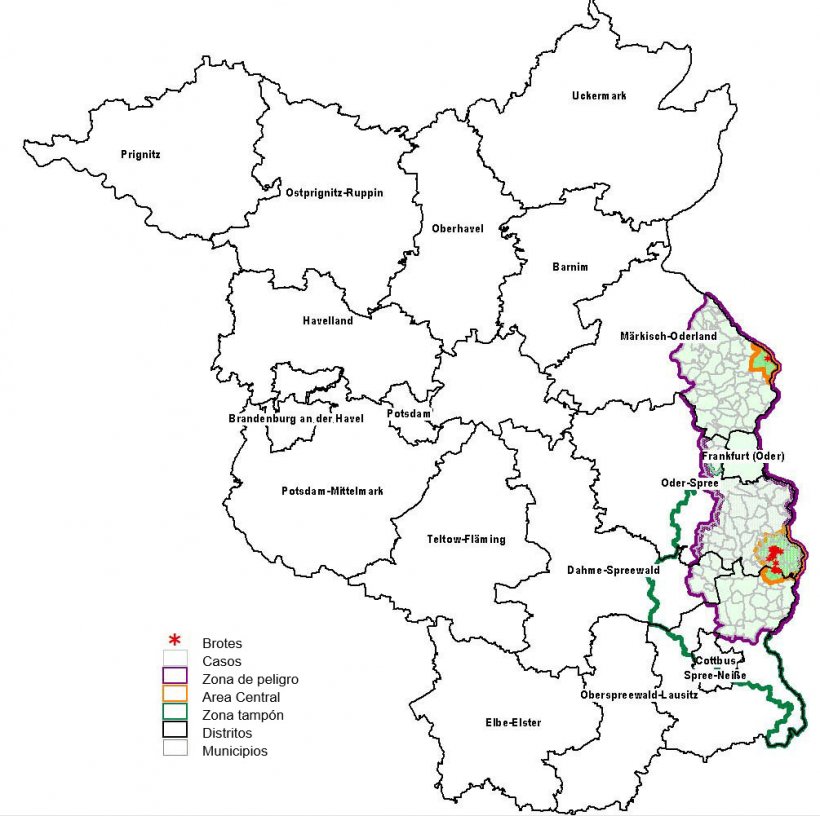 Übersicht der Restriktionszonen in Brandenburg