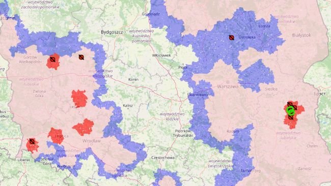El decimoprimer y decimosegundo brote de PPA están marcados en verde. Los puntos rojos indican los brotes de PPA que se han producido desde principios de 2023. (Fuente: GIW)
