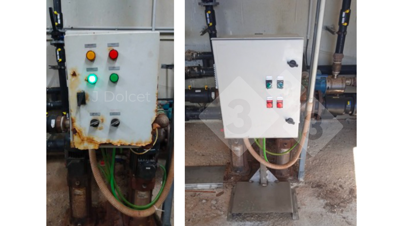 un saneamiento de cuadro eléctrico