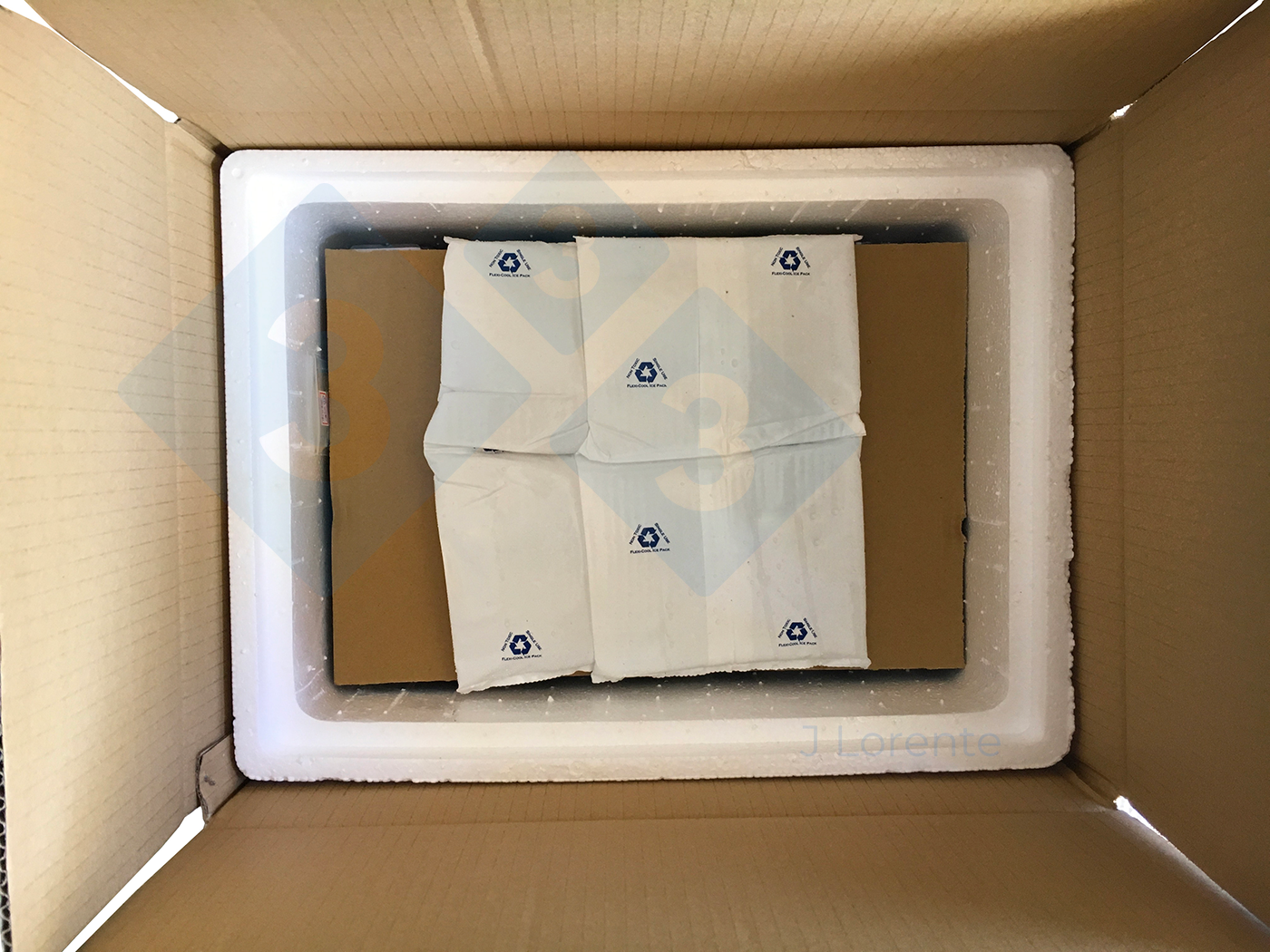 Double insulated box for transporting vaccines