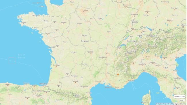 Vị trí bùng phát bệnh Aujeszky. Nguồn: WOAH.