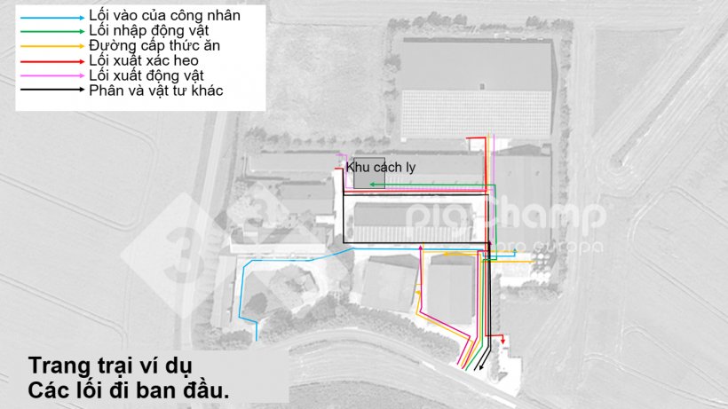 H&igrave;nh 1. Lộ tr&igrave;nh di chuyển l&uacute;c đầu.
