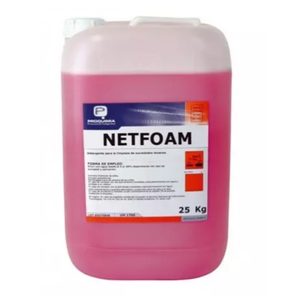 Netfoam garrafa 25 Kg detergente alcalino espumante 